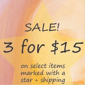 ⭐️3/$15 Bundle 3 items and submit offer for $15